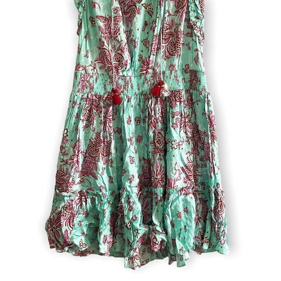 NWT  Poupette St Barth Triny Floral Mini dress, Size XS, Aqua Grenade - Picture 9 of 16